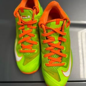 Nike LeBron 11 Low GS – Electric Green – White – Total Orange